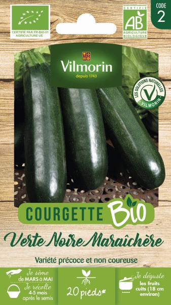 Potagères - Courgette Verte Noire Maraîchère - BIO - PACKAGING_RECTO